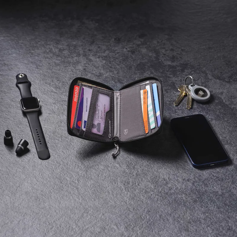 Lifeventure RFiD Bi-Fold Wallet Recycled in Grey-5