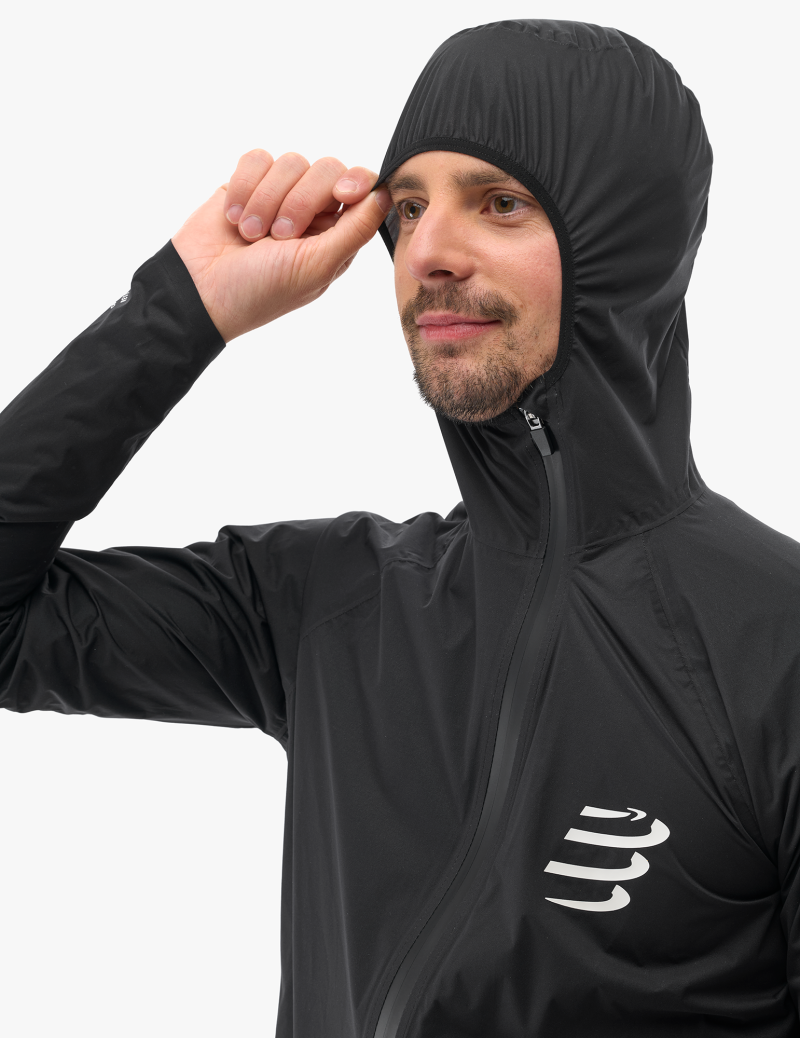 CompresSport Hurricane Waterproof 10/10 Jacket Mens in Black-4