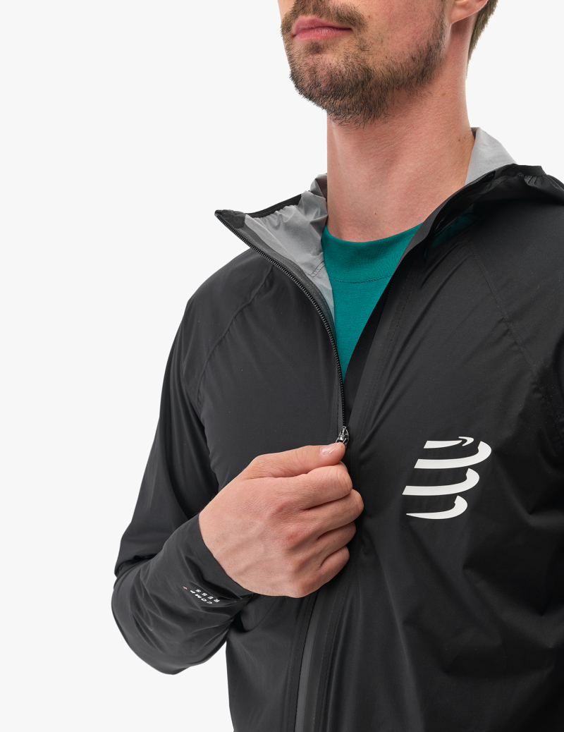 CompresSport Hurricane Waterproof 10/10 Jacket Mens in Black-3
