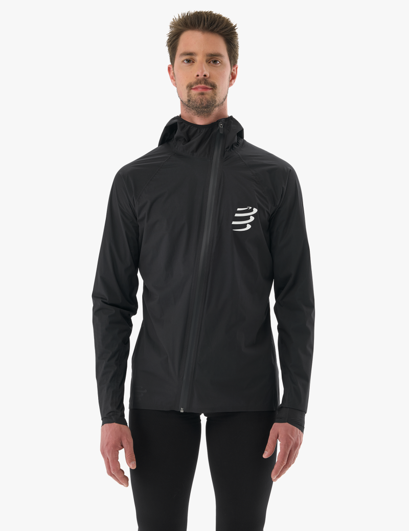 CompresSport Hurricane Waterproof 10/10 Jacket Mens in Black
