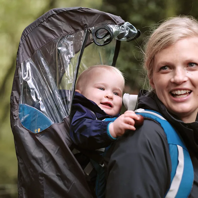 Little Life Child Carrier Rain Cover with Kick Out Leg in Black-5