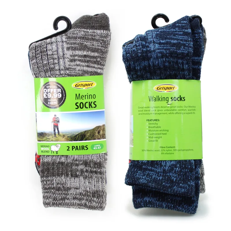 Grisport 2 Pack Merino Wool Socks Mens-4