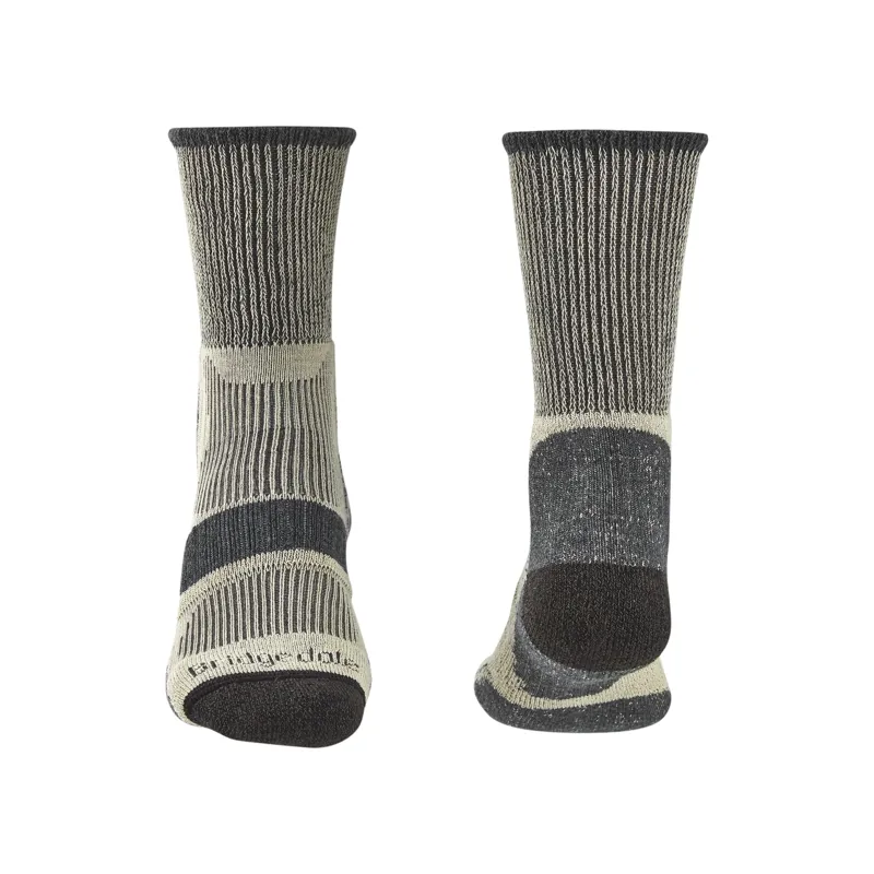 Bridgedale Hike Lightweight Cotton Boot Socks Mens in Charcoal-1