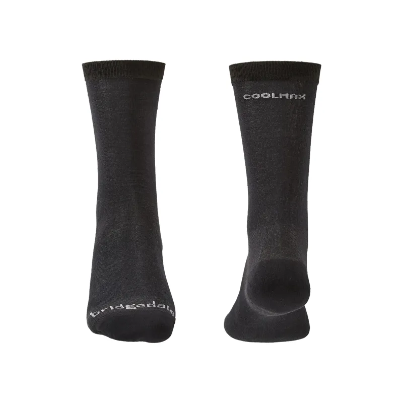 Bridgedale Liner Base Layer Coolmax 2 Pack Mens Socks in Black-1