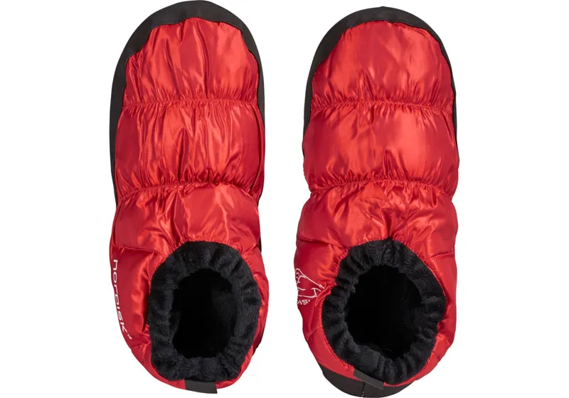 Nordisk Mos Down Slippers in Red