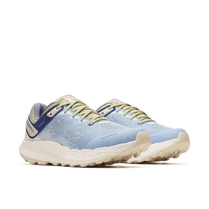 Merrell Antora 4 Waterproof Women's Trail Running Shoe in Seaway/Chalk-2