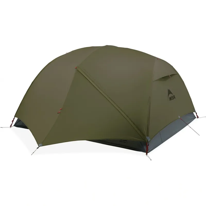 MSR Hubba Hubba LT 3-Person Backpacking Tent in Olive Night