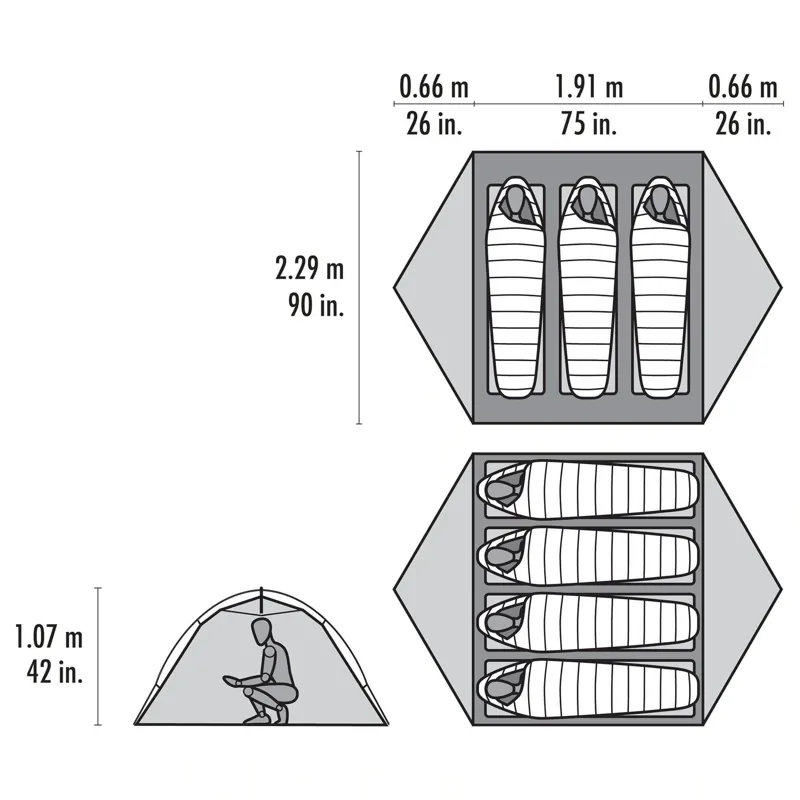 MSR Hubba Hubba LT 3-Person Backpacking Tent in Olive Night-7