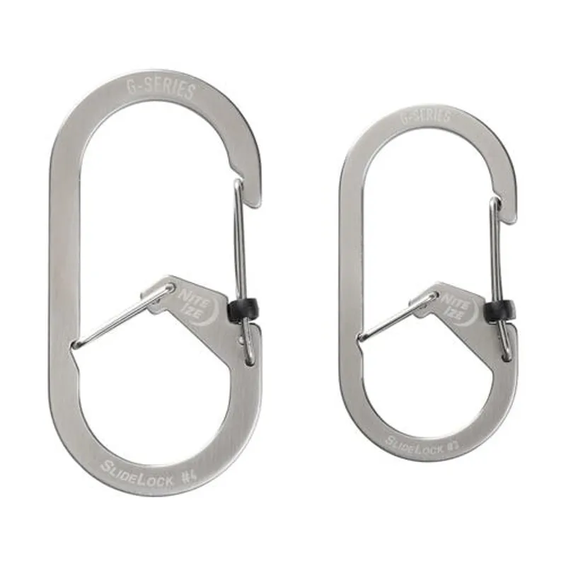 Nite Ize G-Series SlideLock Dual Chamber Carabiner No3 in Stainless