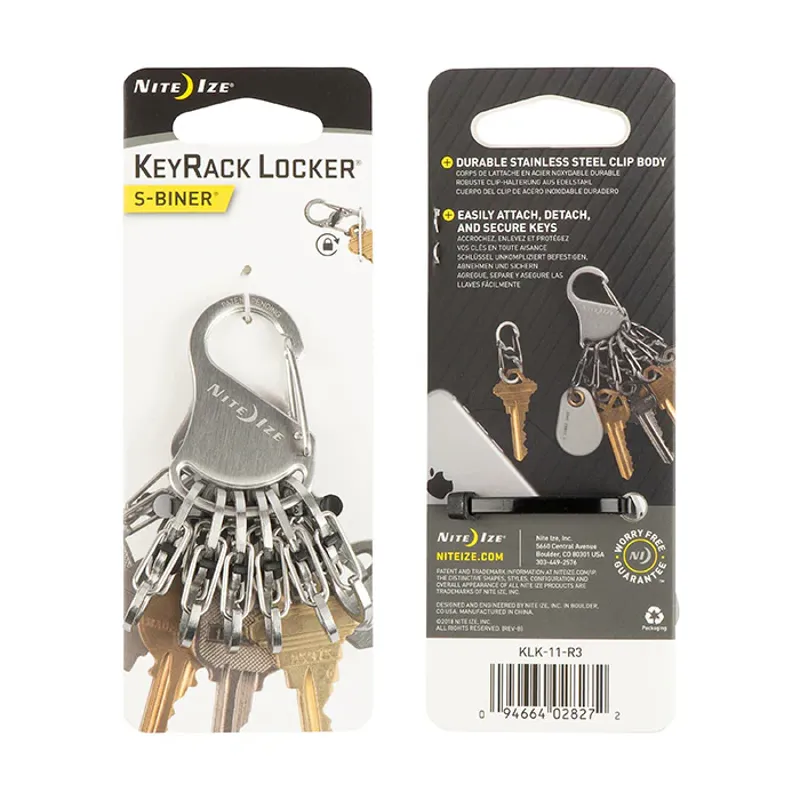 Nite Ize KeyRack Locker Steel S-Biner in Stainless Steel-7