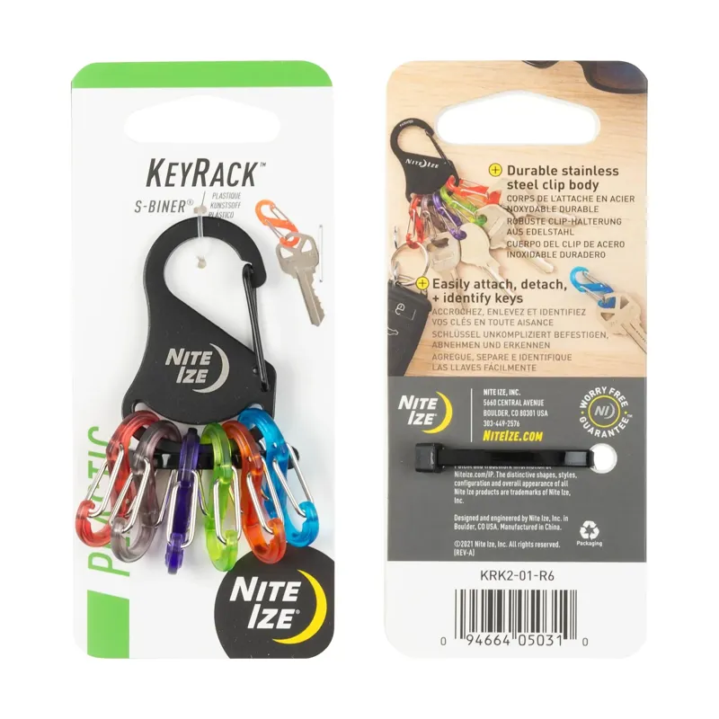 Nite Ize KeyRack S-Biner in Black Assorted-2