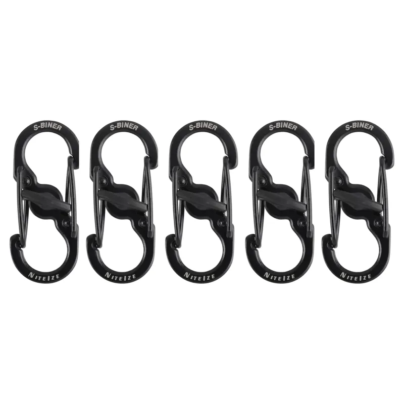 Nite Ize S-Biner MicroLock Stainless Steel 2 Pack in Black