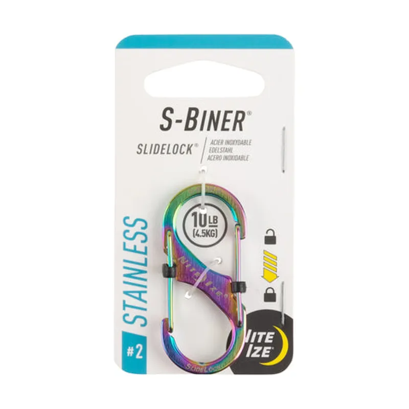 Nite Ize S-Biner SlideLock Stainless Steel No2 in Spectrum