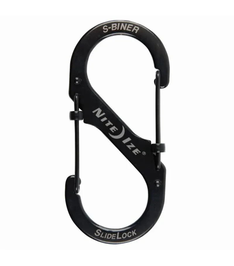 Nite Ize S-Biner SlideLock Stainless Steel No4 in Black