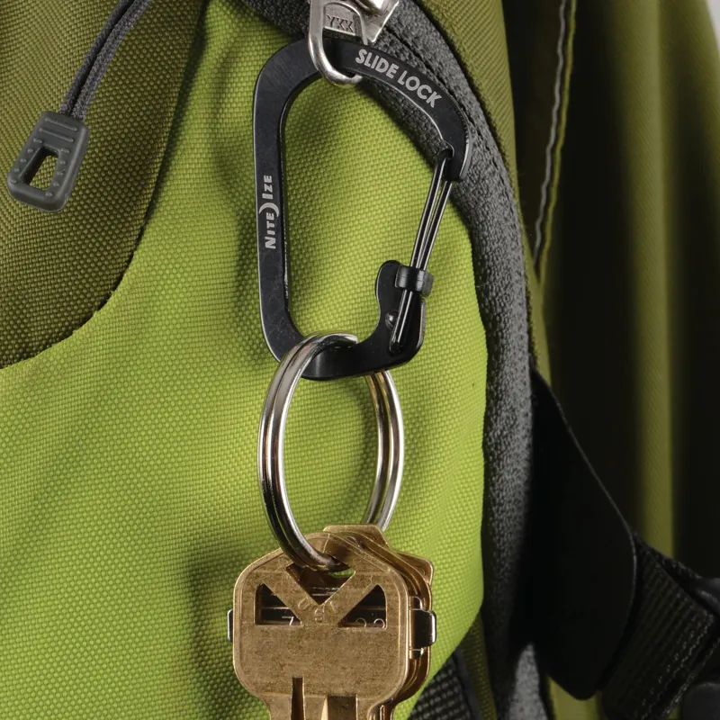 Nite Ize SlideLock Stainless Steel Carabiner No.2 in Black-1