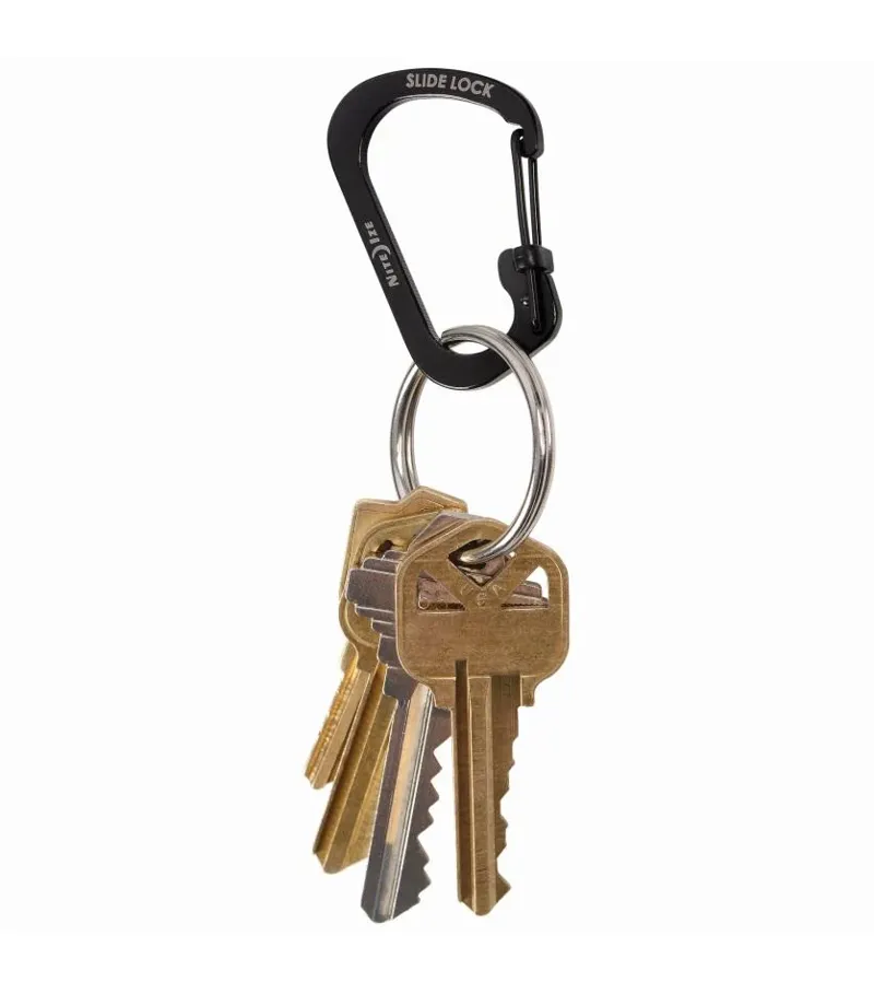 Nite Ize SlideLock Stainless Steel Carabiner No.2 in Black-2