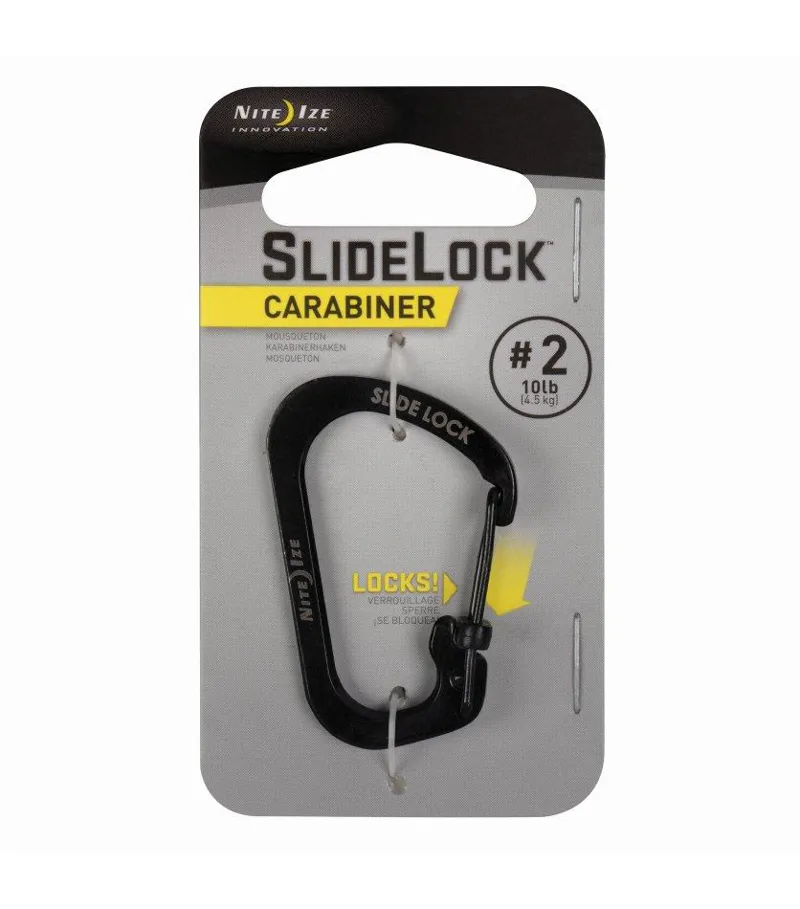 Nite Ize SlideLock Stainless Steel Carabiner No.2 in Black-4