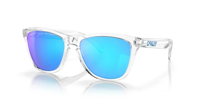 Oakley Frogskins Sunglasses in Crystal Clear/Prizm Sapphire Iridium