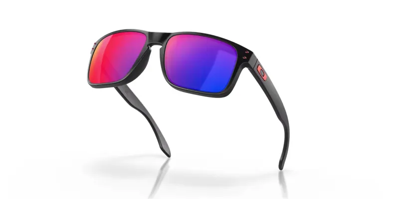 Oakley Holbrook Sunglasses in Matte Black/Positive Red Iridium-2