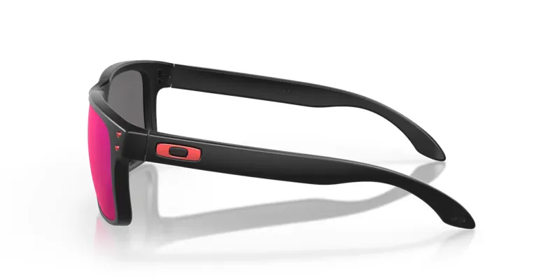 Oakley Holbrook Sunglasses in Matte Black/Positive Red Iridium-4
