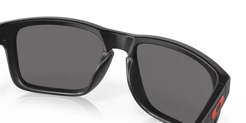 Oakley Holbrook Sunglasses in Matte Black/Positive Red Iridium-6