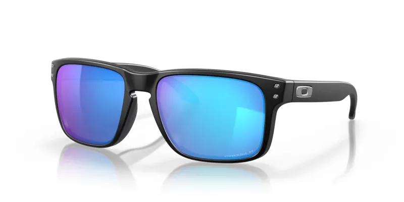 Oakley Holbrook Sunglasses in Matte Black/Prizm Sapphr Irid Polar