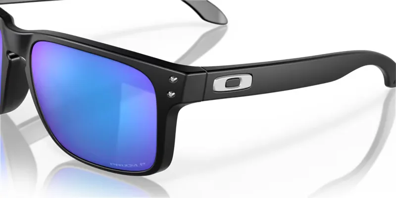 Oakley Holbrook Sunglasses in Matte Black/Prizm Sapphr Irid Polar-5