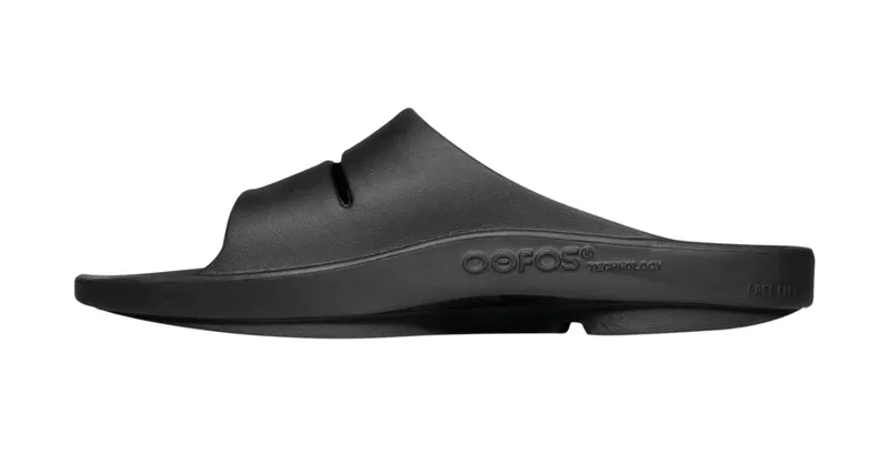 Oofos Ooahh Slide Sandal in Black-2