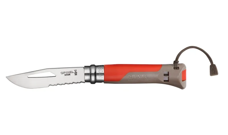 Opinel No 08 Outdoor Folding Locking Knife in Red