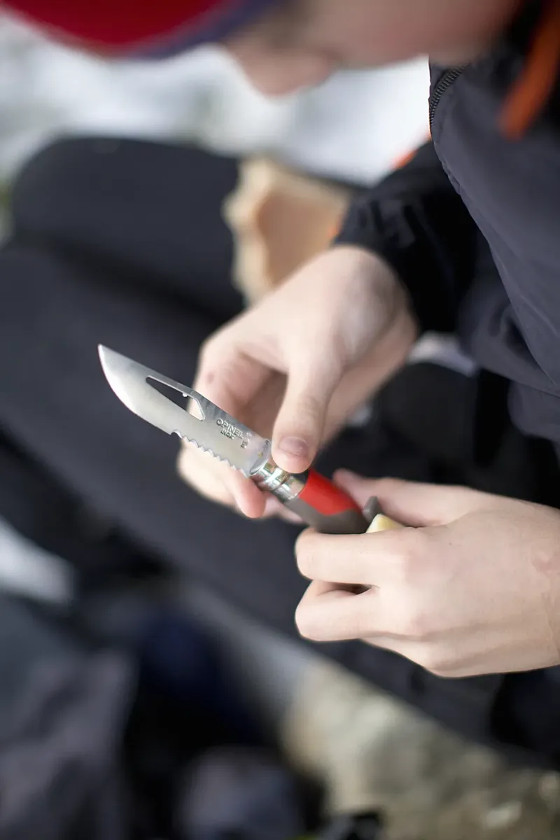 Opinel No 08 Outdoor Folding Locking Knife in Red-1