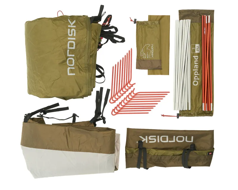 Nordisk Oppland 3 3.0 PU Tent in Dark Olive-11