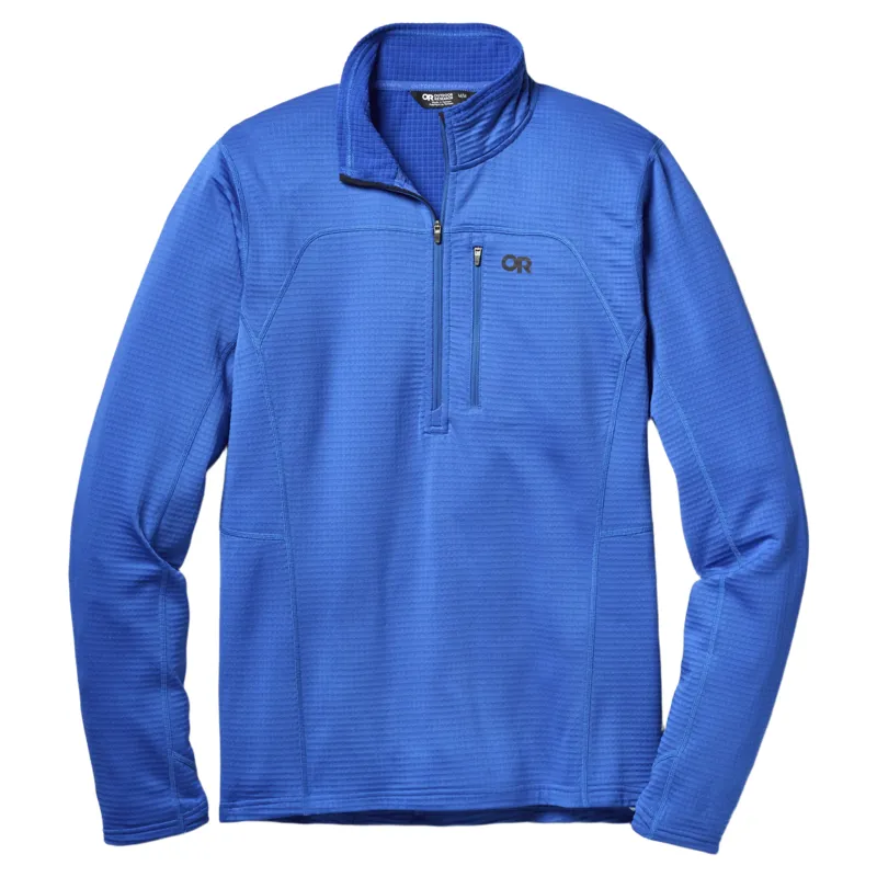Outdoor Research Vigor Grid Fleece Half Zip Mens in Azurite