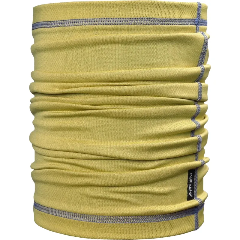 Paramo Cambia Neck Tube in Mustard/Indigo Stitching