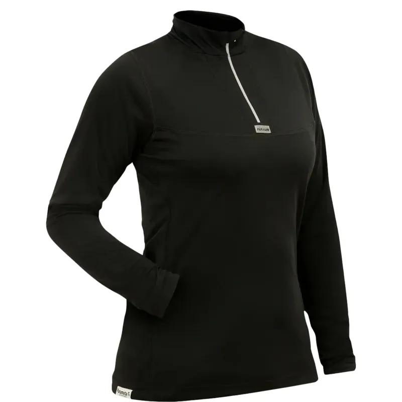 Paramo Cambia Zip Neck Top Womens in Black-2