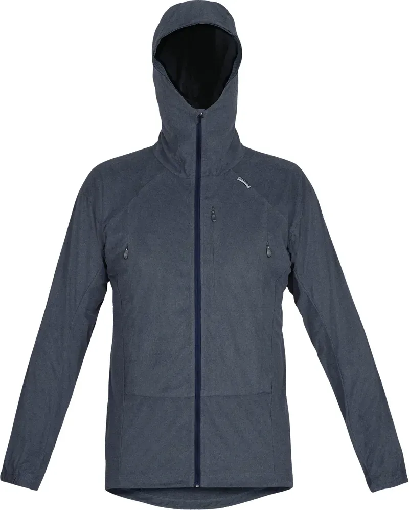 Paramo Enduro Fleece Hoodie Mens in Indigo Marl Midnight Zips