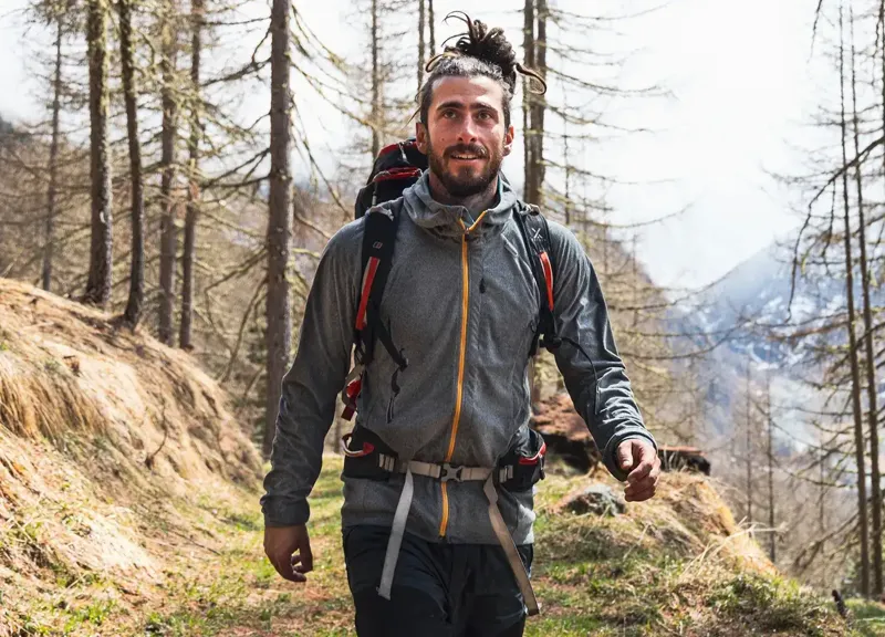 Paramo Enduro Fleece Hoodie Mens in Steel Marl Gold Zips-3