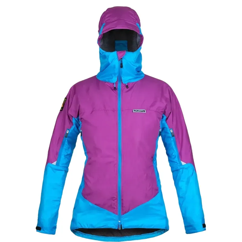 Paramo Velez Jacket Womens in Foxglove/Neon Blue
