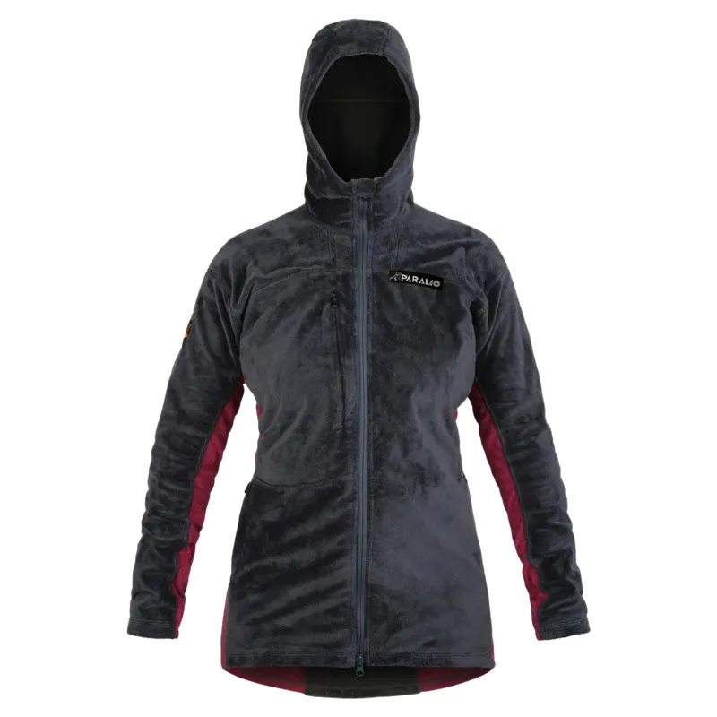 Paramo Ventura Plus Fleece Womens in Dark Grey/Carmine