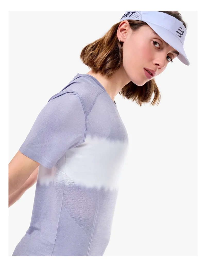 Compressport Performance SS T-Shirt Women's in Lavender/White-3