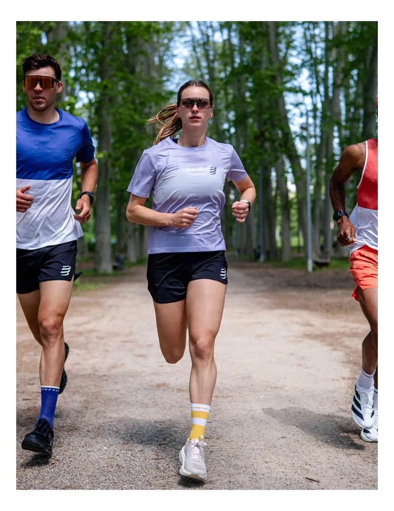 Compressport Performance SS T-Shirt Women's in Lavender/White-4