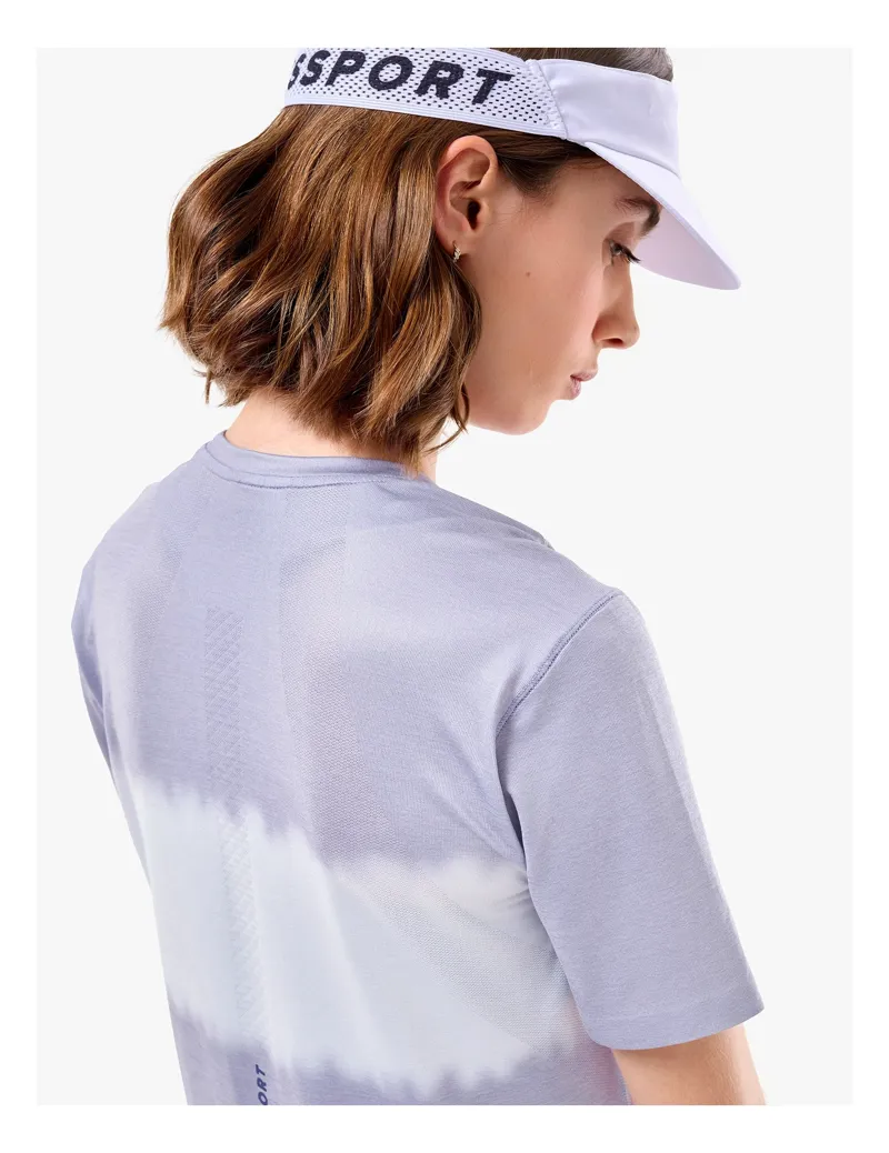 Compressport Performance SS T-Shirt Women's in Lavender/White-2