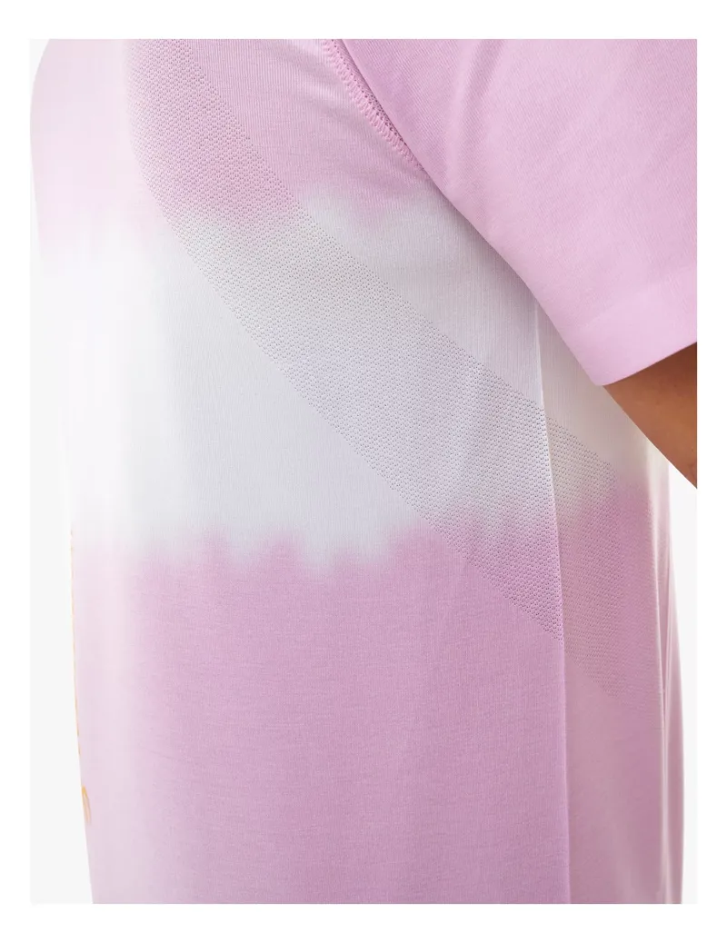 Compressport Performance Short Sleeve T-Shirt Womens in Orchid/Apricot-3