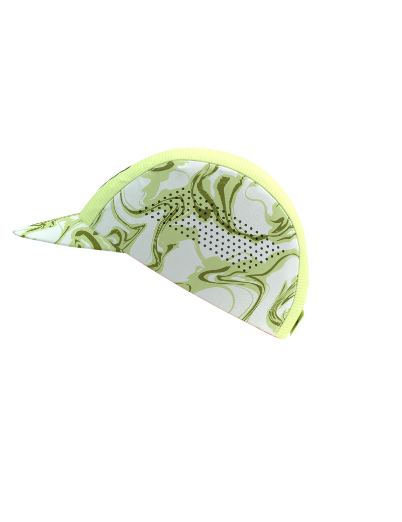 CompresSport Pro Racing Cap in Green Camo/Fluo Red-2