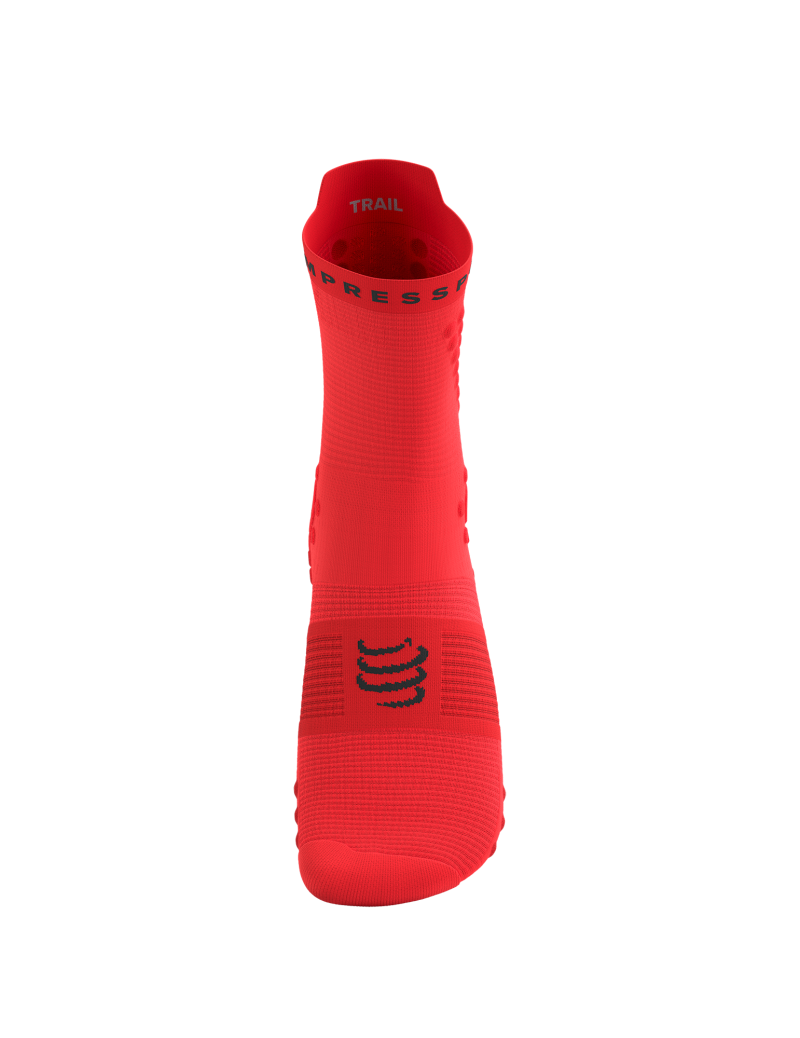 Compressport Pro Racing Socks v4.0 Trail in Fluo Red/Black-2