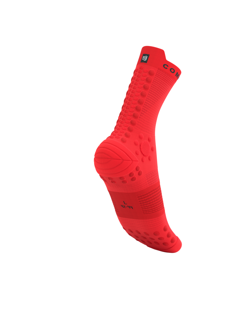 Compressport Pro Racing Socks v4.0 Trail in Fluo Red/Black-1