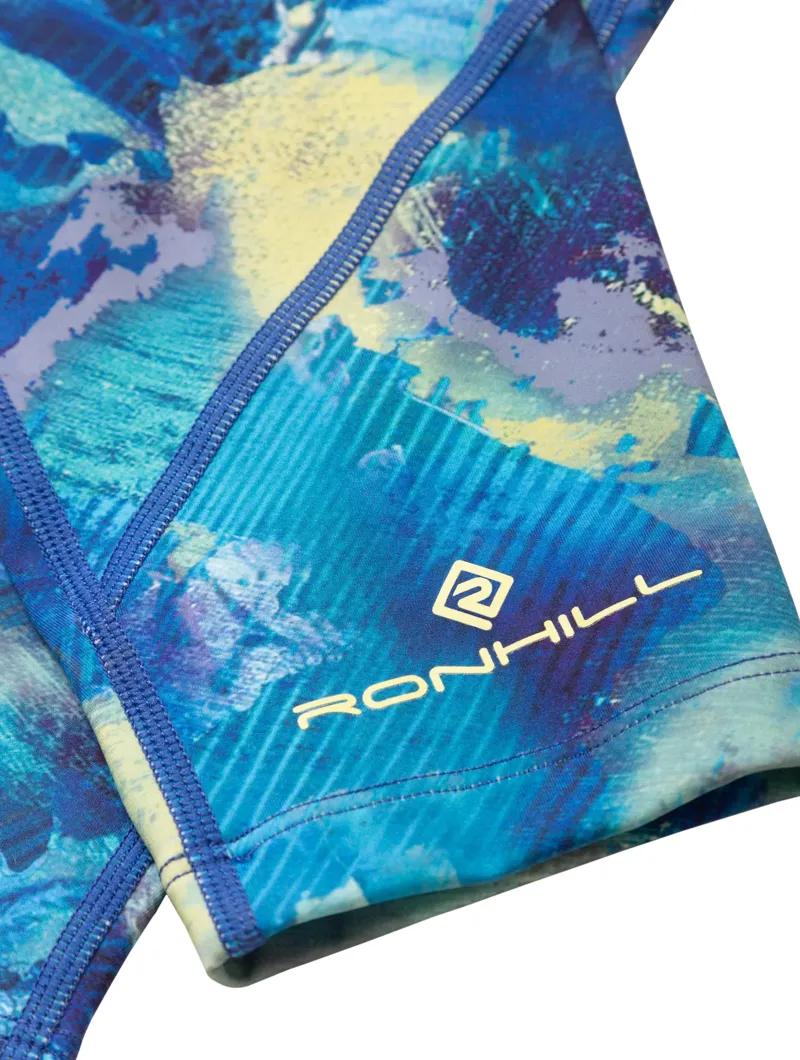 Ronhill Tech Crop Tight Womens in Blue Summer Haze-6