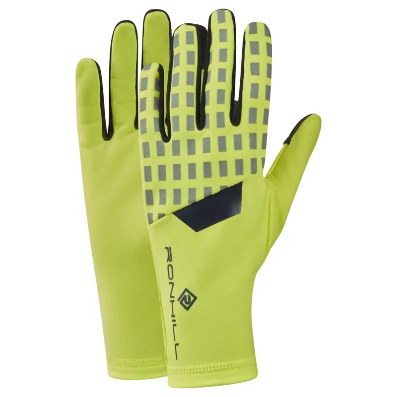 Ronhill Afterhours Running Glove in Fluo Yellow/Charcoal/Reflect