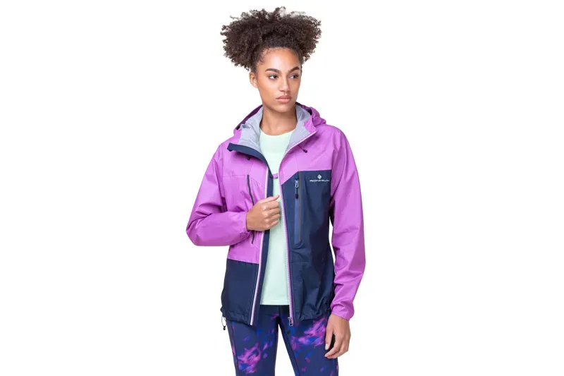 Ronhill Tech Fortify Women's Waterproof Jacket in Dark Navy/Fuschia-5