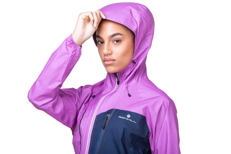 Ronhill Tech Fortify Women's Waterproof Jacket in Dark Navy/Fuschia-7