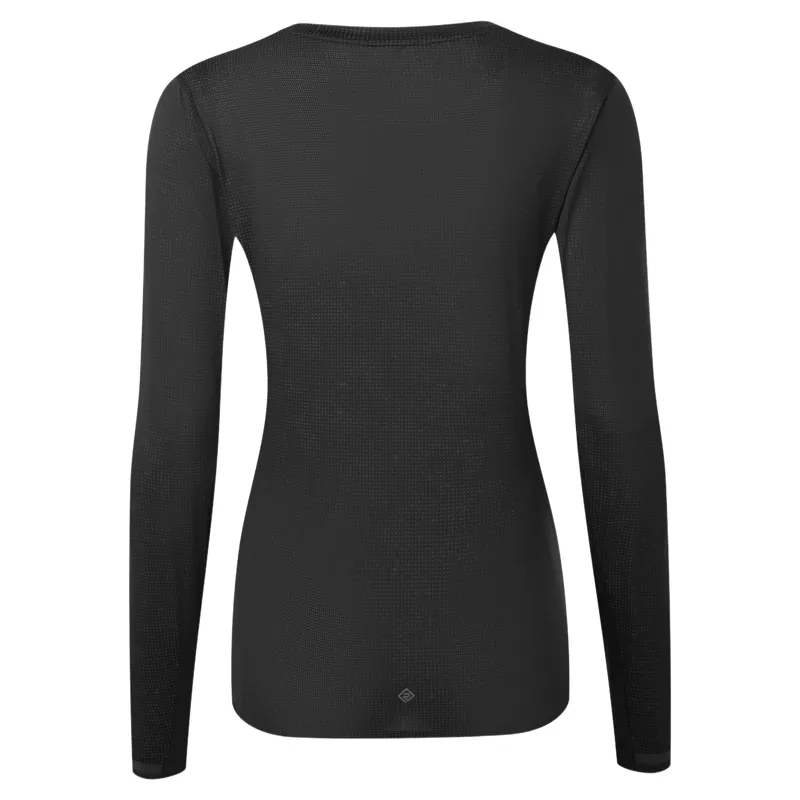 Ronhill Tech Reflect Lux Long Sleeve Tee Womens in Black/Reflect-1